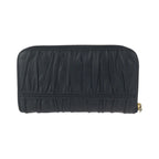 Prada Black Gold Leather Wallet Zip Around — view 2