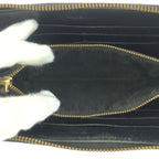 Prada Black Gold Leather Wallet Zip Around — view 8