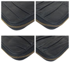 Prada Black Gold Leather Wallet Zip Around — view 3