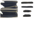 Prada Black Gold Leather Wallet Zip Around — view 9
