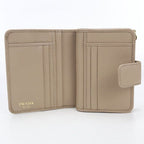 Prada Vitello Gray Leather Bifold Wallet Calf — view 3