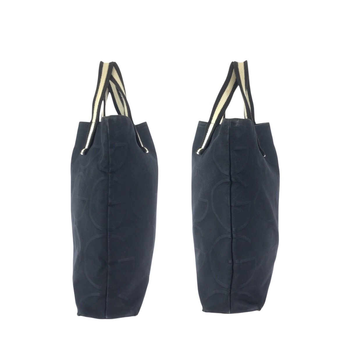 Gucci Logo Black White Canvas Tote — view 8