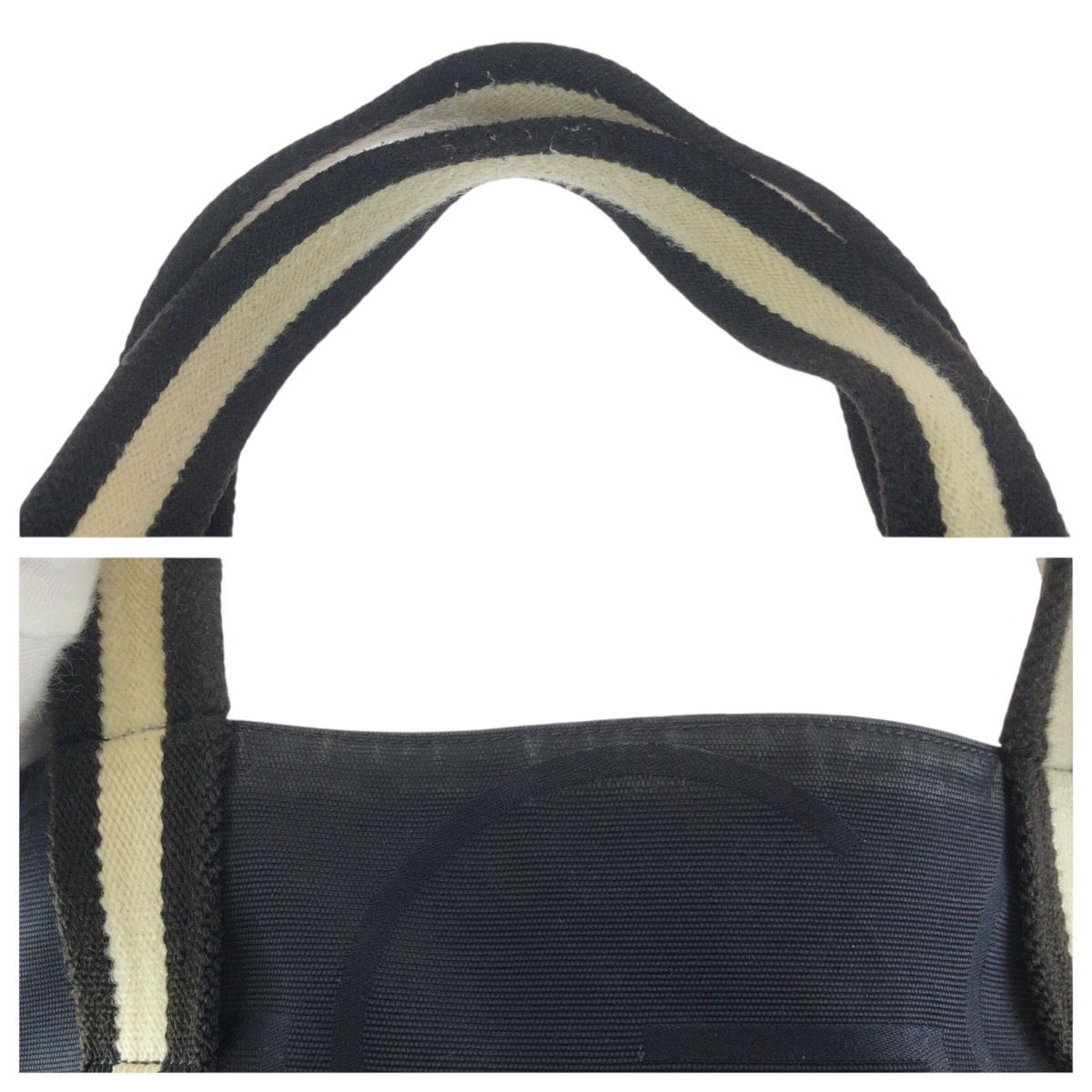 Gucci Logo Black White Canvas Tote — view 5