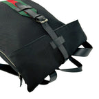Gucci Sherry Line Web Canvas Leather Backpack Black — view 4