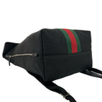 Gucci Sherry Line Web Canvas Leather Backpack Black — view 7