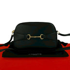 Celine Cles Small Camera Bag Leather Pochette Crossbody Black