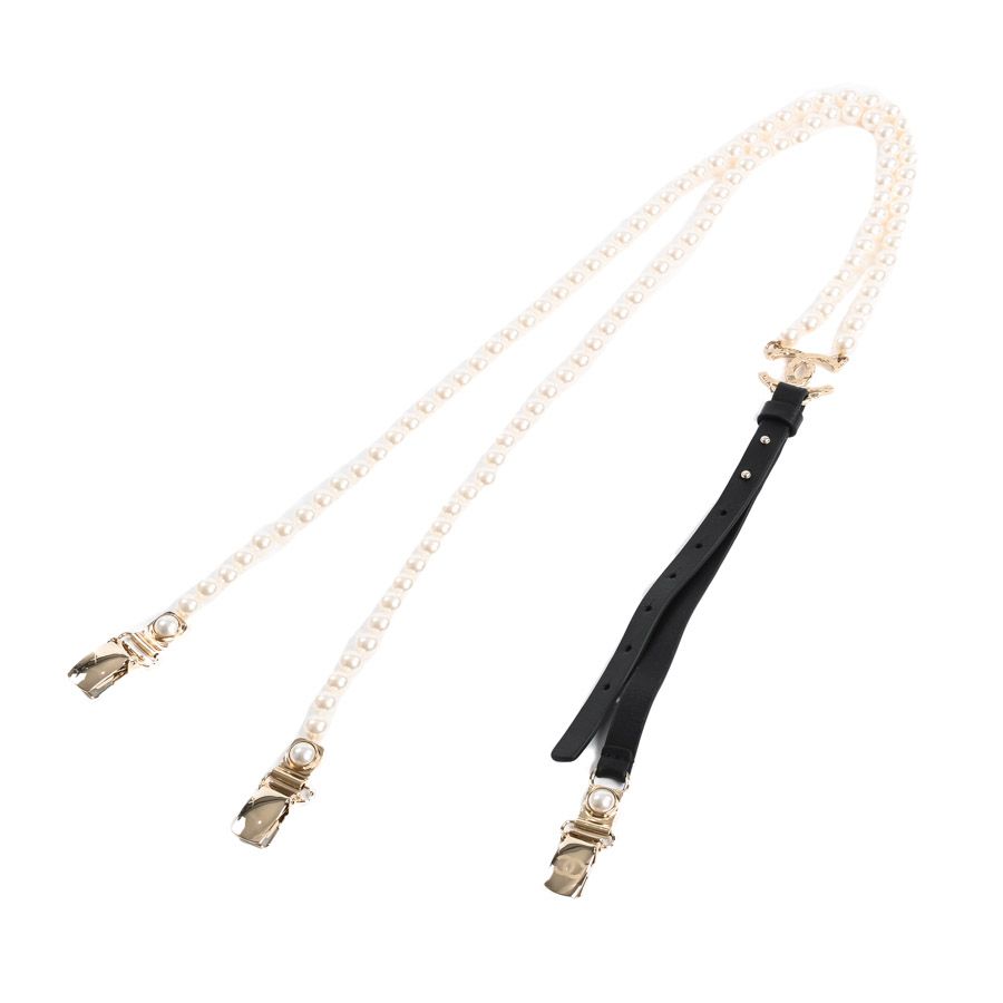 Chanel Suspenders White