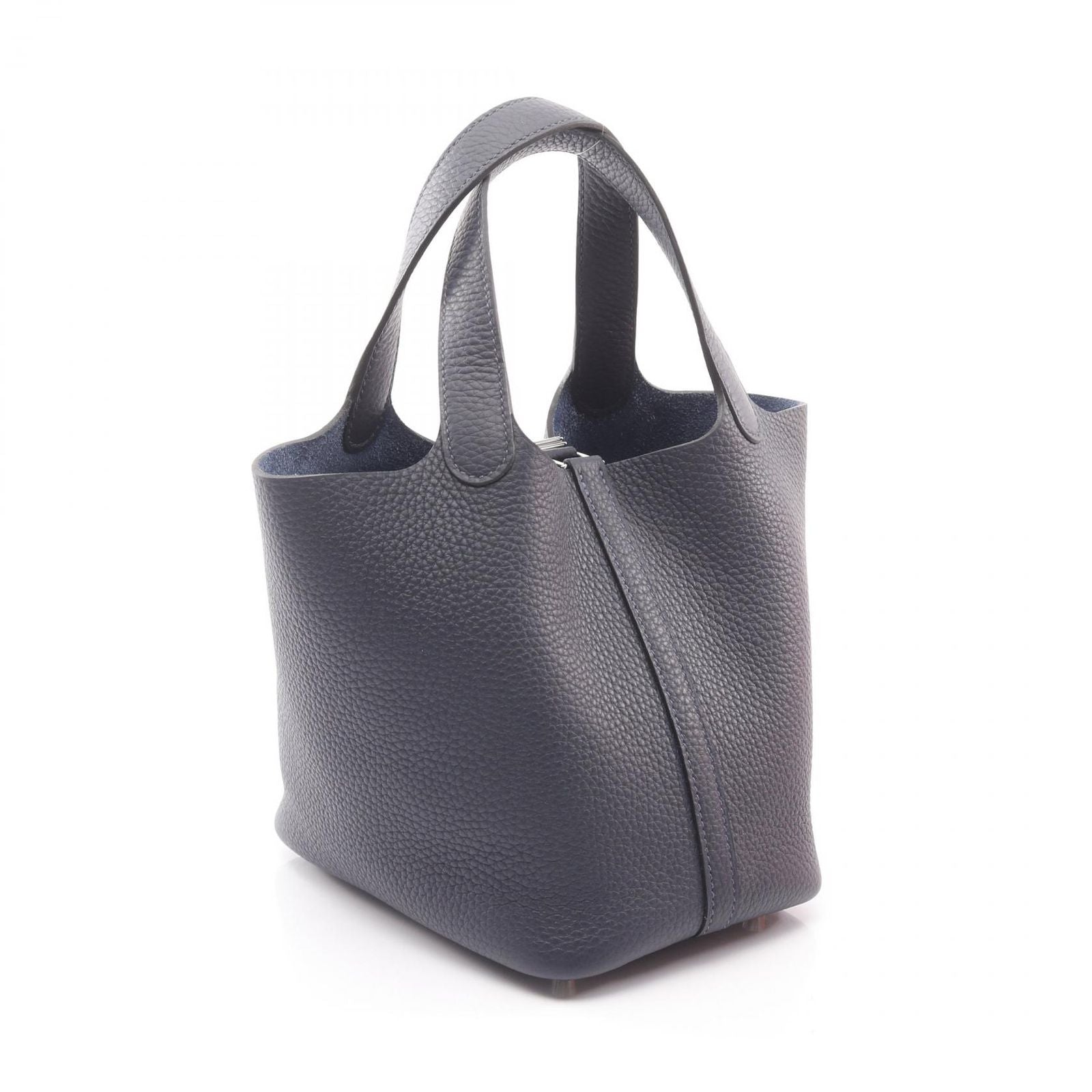 Hermes Handbag Picotin Lock PM Blue New Leather — view 2