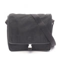 Prada Shoulder Bag Black Nylon Saffiano Leather