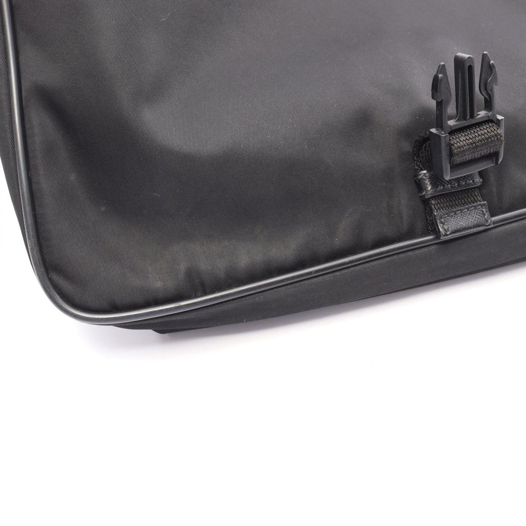 Prada Shoulder Bag Black Nylon Saffiano Leather — view 7