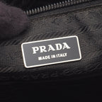 Prada Shoulder Bag Black Nylon Saffiano Leather — view 4