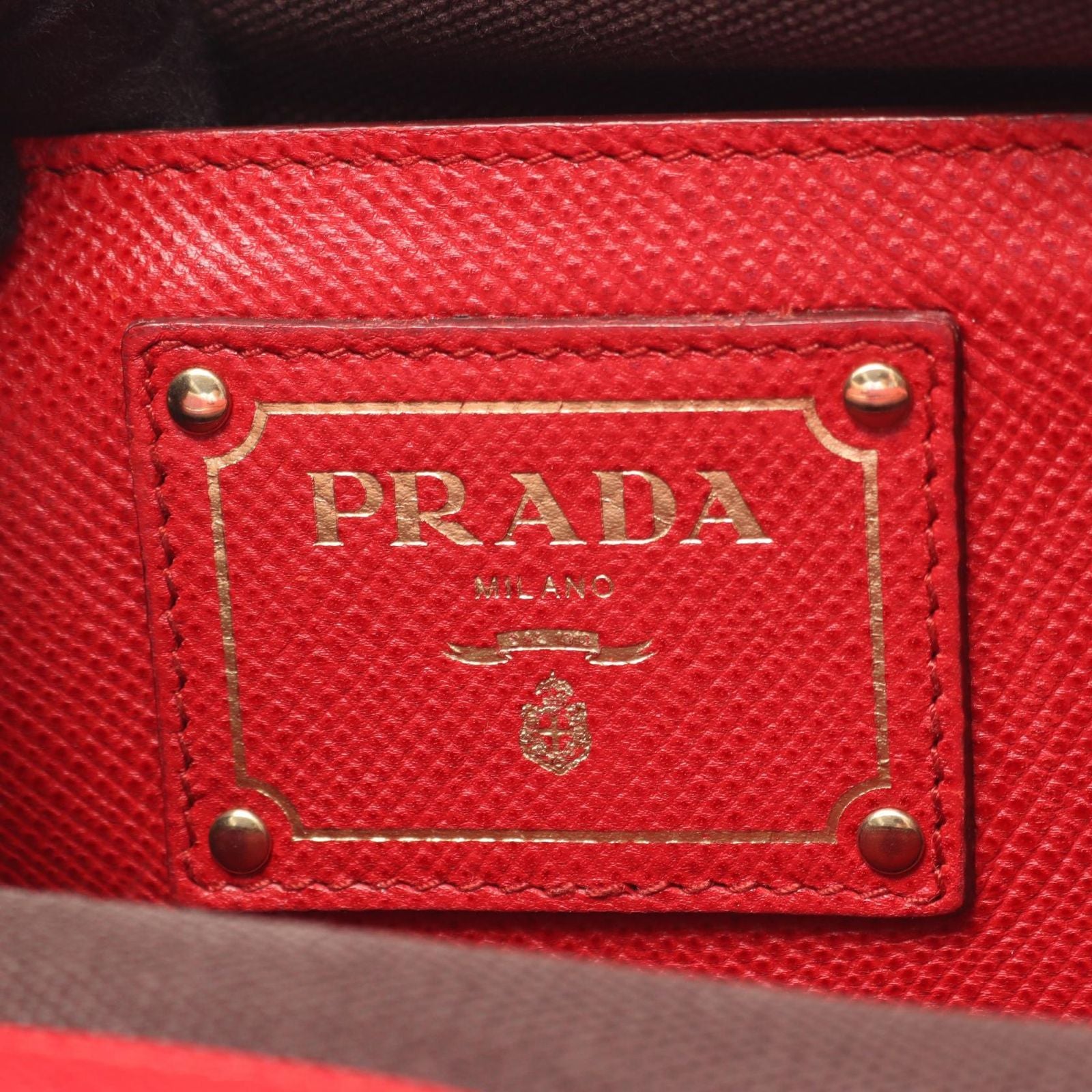 Prada Handbag Canapa Saffiano 2-Way Black Canvas Leather — view 4