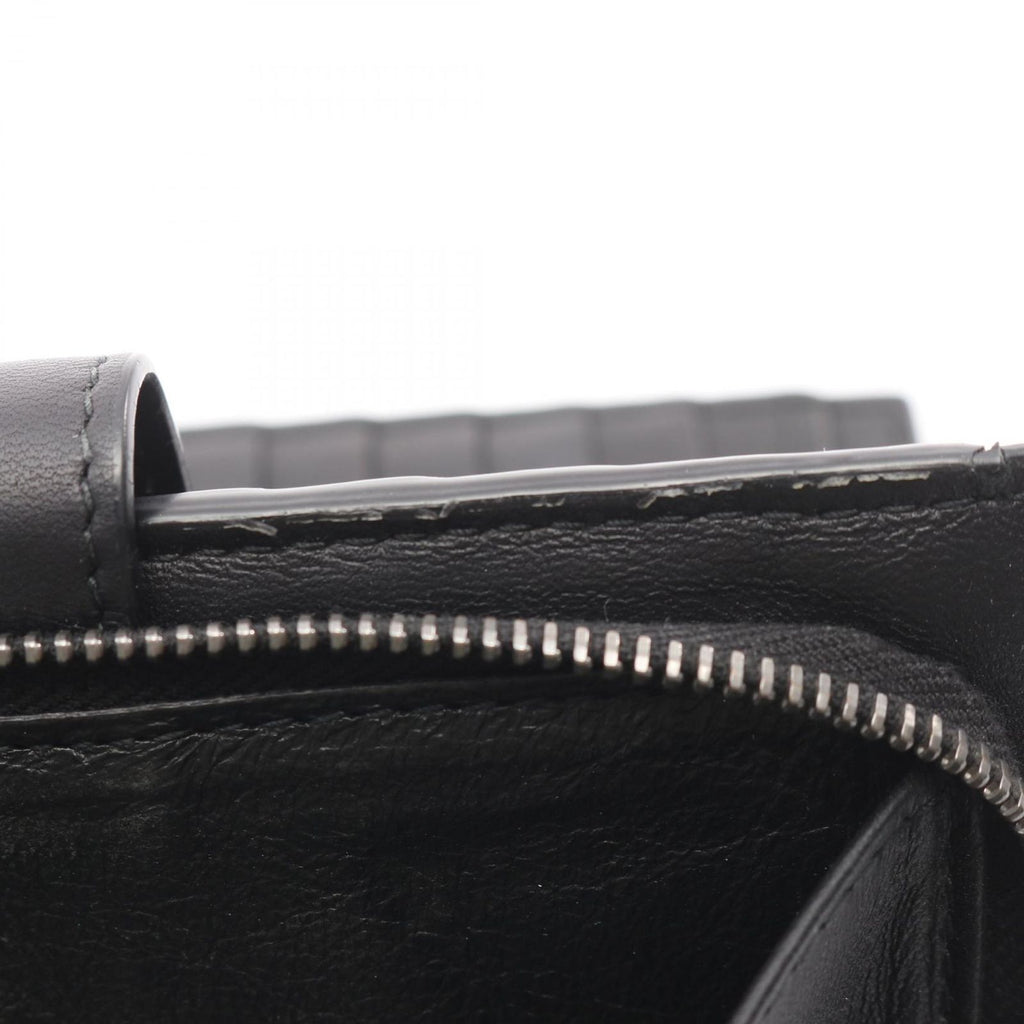 Bottega Veneta Bifold Wallet Intrecciato Black Leather — view 9