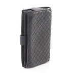 Bottega Veneta Bifold Wallet Intrecciato Black Leather — view 2