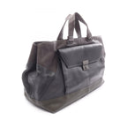 Bottega Veneta Tote Intrecciato Black Khaki Gray Leather — view 2