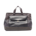 Bottega Veneta Tote Intrecciato Black Khaki Gray Leather