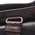Bottega Veneta Tote Intrecciato Black Khaki Gray Leather — view 6