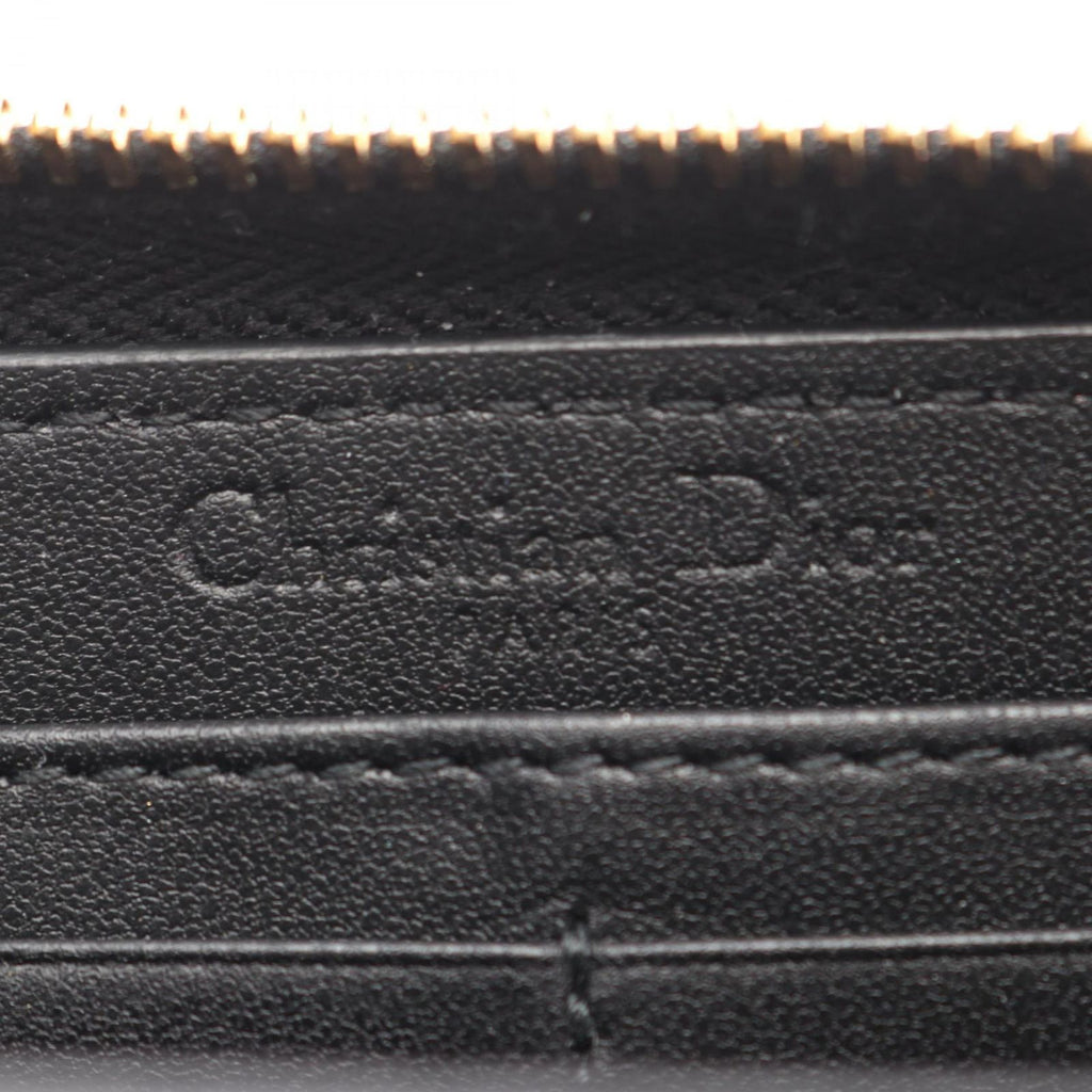Dior Round Wallet Lady Cannage Black Leather Handbag — view 5