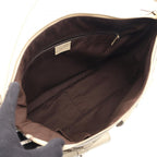 Gucci Shoulder Bag Beige Canvas Leather — view 3