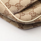 Gucci Shoulder Bag Beige Canvas Leather — view 6