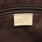Gucci Shoulder Bag Beige Canvas Leather — view 4