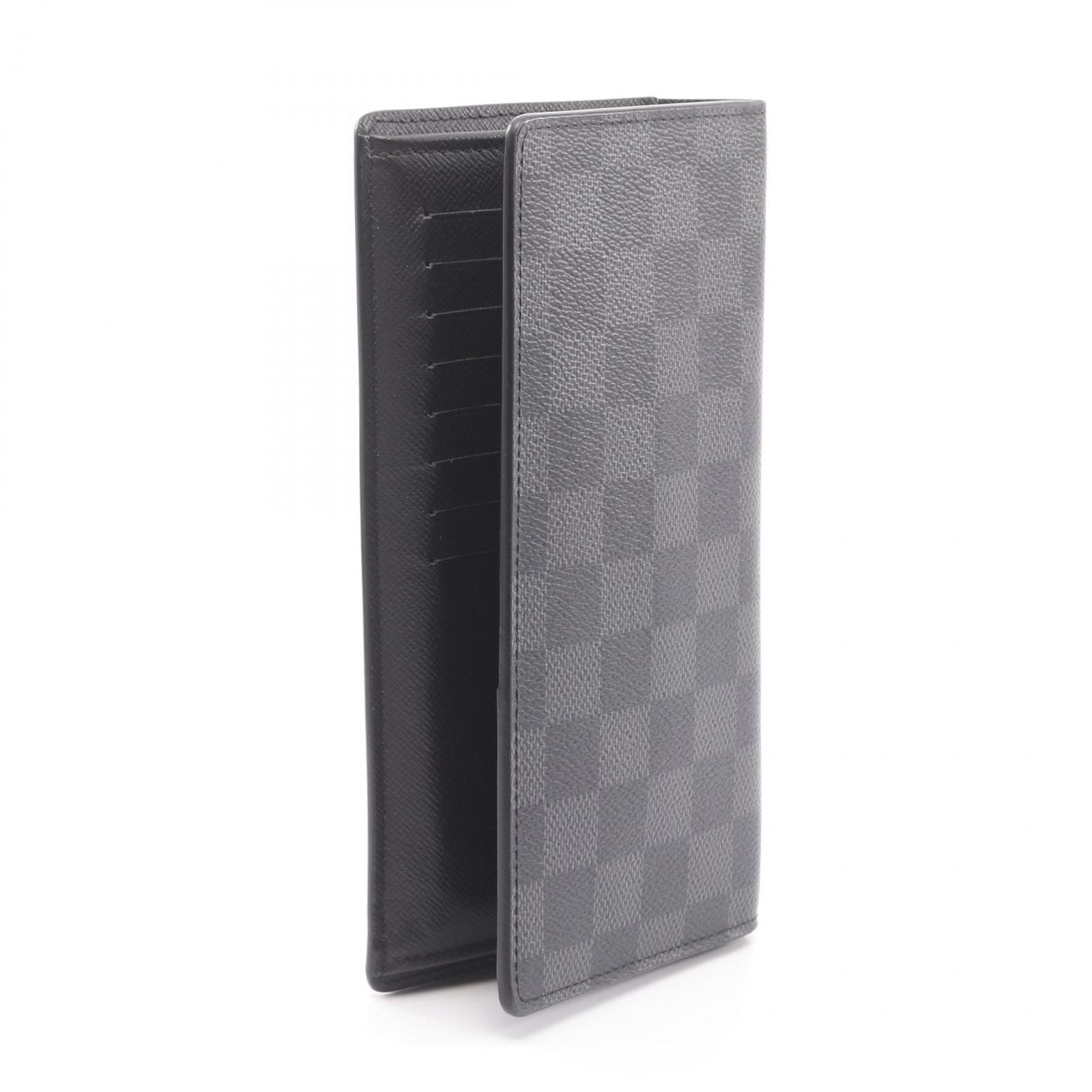 Louis Vuitton Bifold Wallet Portefeuille Brazza Damier Graphite Canvas Leather — view 2