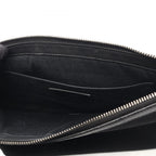 Saint Laurent Paris Clutch Rive Gauche Black White Canvas Leather — view 8