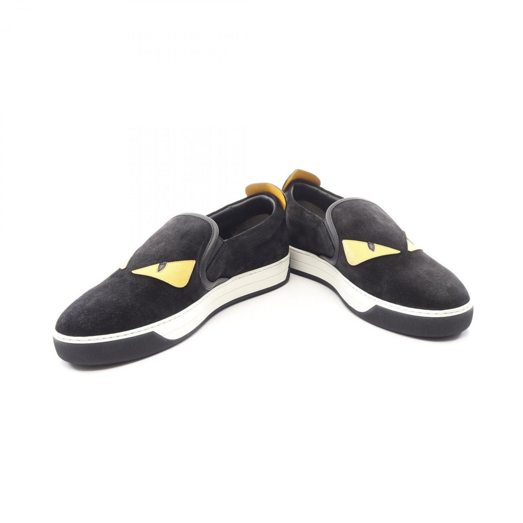 Fendi Slip on Monster Star Bugs Eye Studs Suede Leather Shoes — view 3