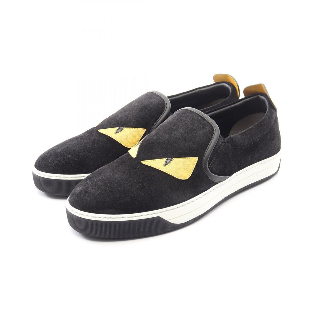 Fendi Slip on Monster Star Bugs Eye Studs Suede Leather Shoes