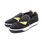 Fendi Slip on Monster Star Bugs Eye Studs Suede Leather Shoes