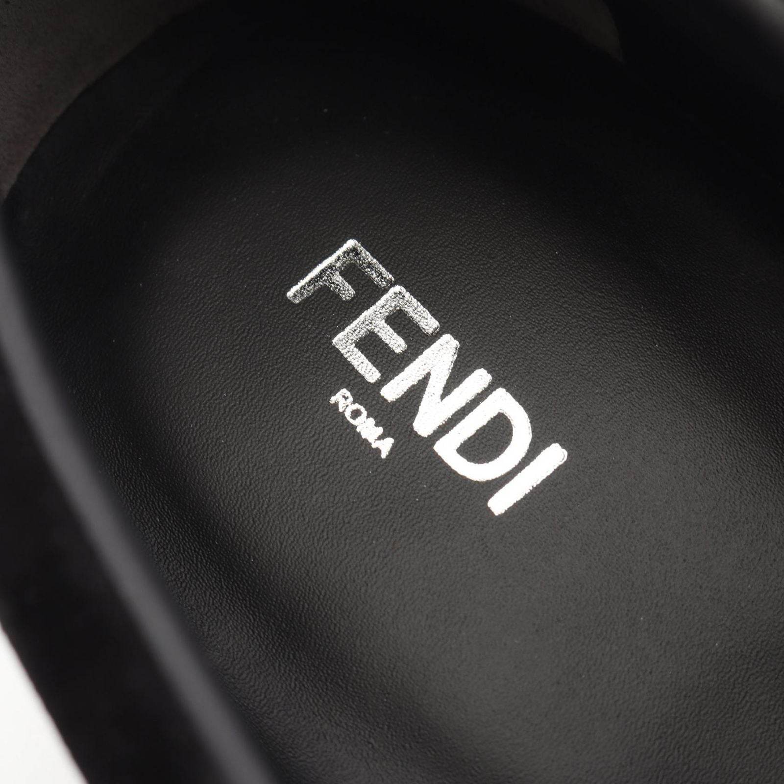 Fendi Slip on Monster Star Bugs Eye Studs Suede Leather Shoes — view 5