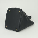 Hermes Picotin Lock MM Tote Taurillon Clemence Noir Black Gold MM 22 — view 5
