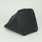 Hermes Picotin Lock MM Tote Taurillon Clemence Noir Black Gold MM 22 — view 6