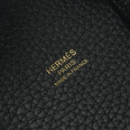 Hermes Picotin Lock MM Tote Taurillon Clemence Noir Black Gold MM 22 — view 7
