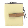 Loewe Bifold Wallet Light Yellow Leather Compact Zip