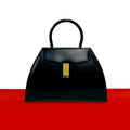 Loewe Vintage Anagram Logo Calf Leather Handbag Mini Tote Black