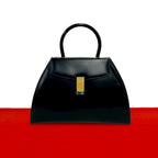 Loewe Vintage Anagram Logo Calf Leather Handbag Mini Tote Black