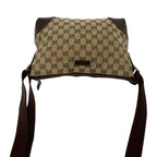 Gucci GG Canvas Leather Shoulder Bag Pochette Crossbody Cross Brown — view 4