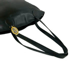 Dior CD Logo Leather Tote Shoulder Bag Black — view 4