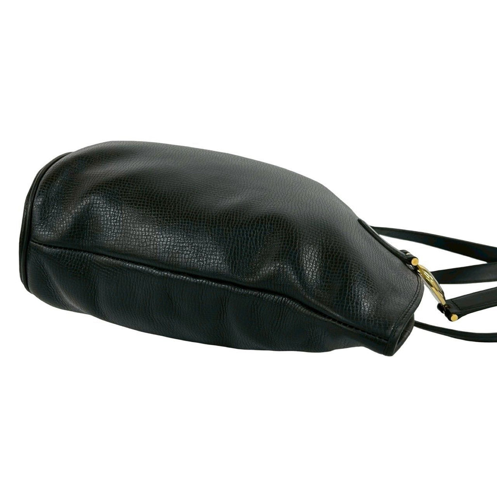 Dior CD Logo Leather Tote Shoulder Bag Black — view 6