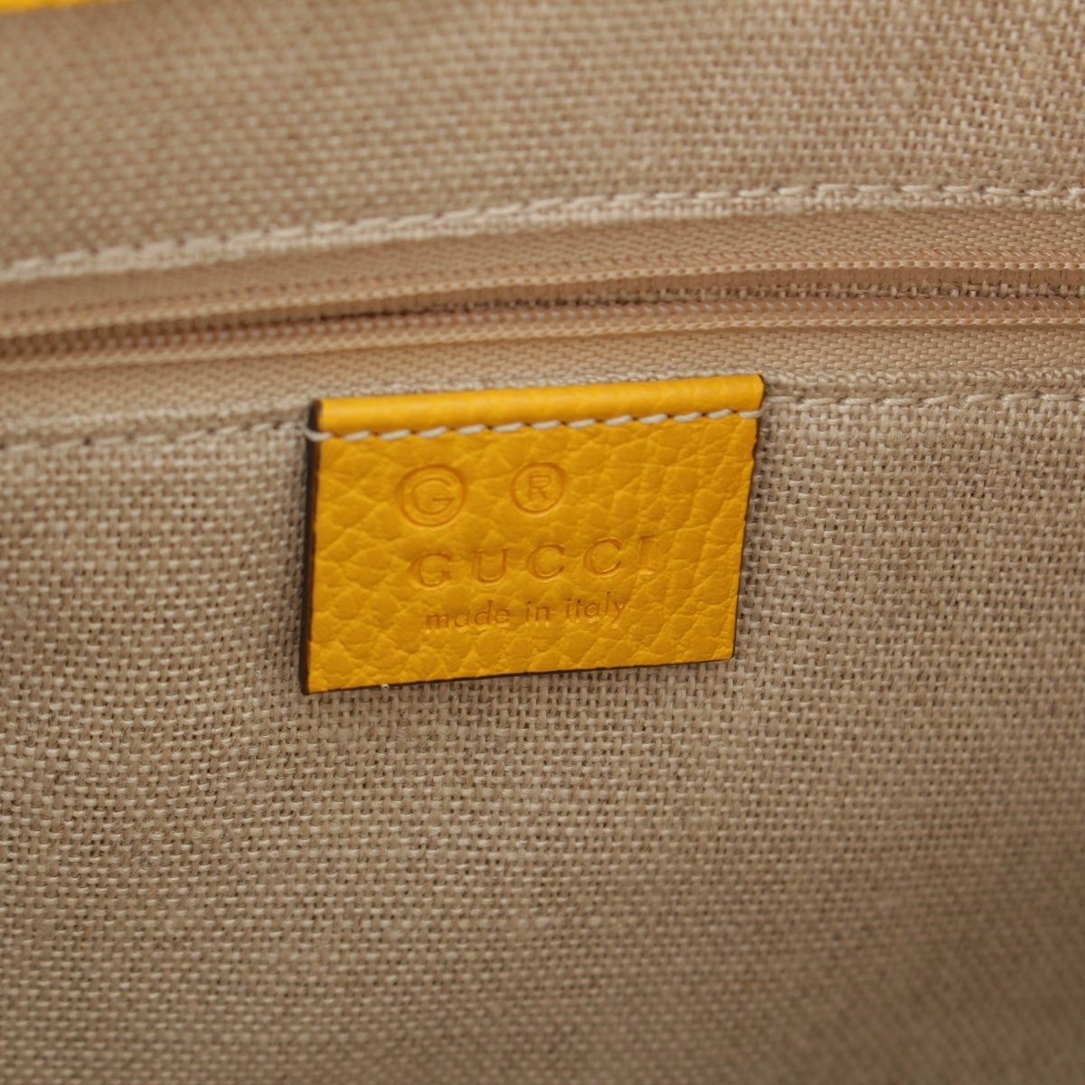 Gucci Interlocking Top Handle 2-Way Chain Shoulder Handbag Yellow — view 7