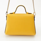 Gucci Interlocking Top Handle 2-Way Chain Shoulder Handbag Yellow — view 4