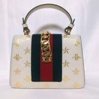 Gucci Sylvie Sherry Line Star White Handbag — view 2