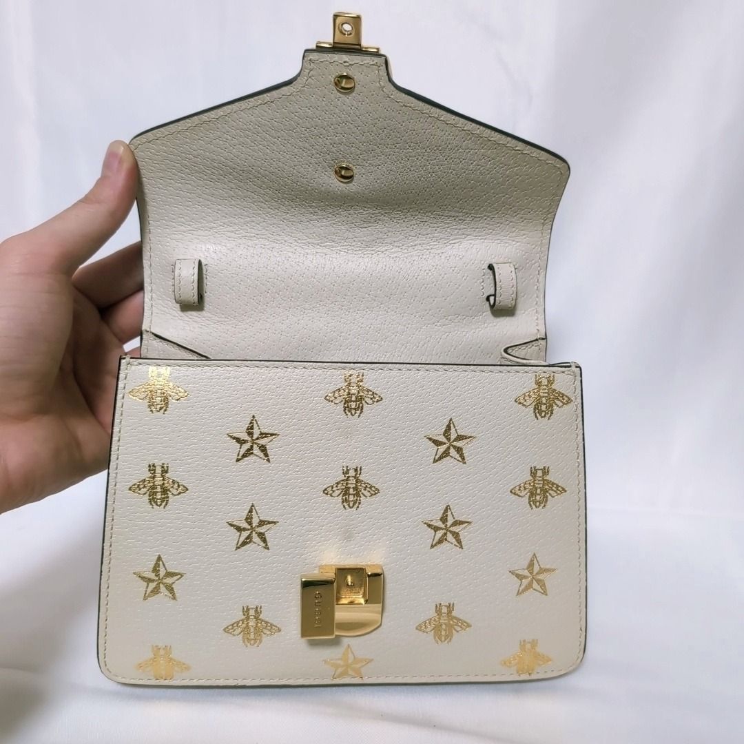 Gucci Sylvie Sherry Line Star White Handbag — view 7