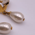 Chanel Earrings CC Logo Gold Faux Pearl — view 3