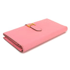 Hermes Bearn Souffle Bifold Wallet Epsom Rose Confetti Gold Soufflet — view 5
