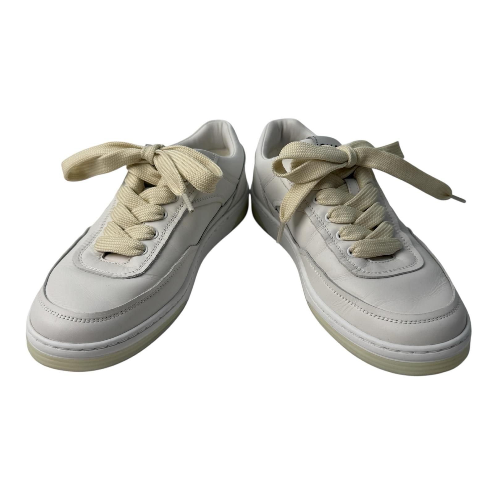 Chanel CC Logo Leather Sneakers — view 4