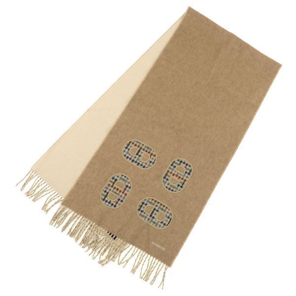Hermes Cashmere Scarf Recto Verso Maillon Coloret