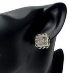 Chanel Square CC Logo Earrings — view 2