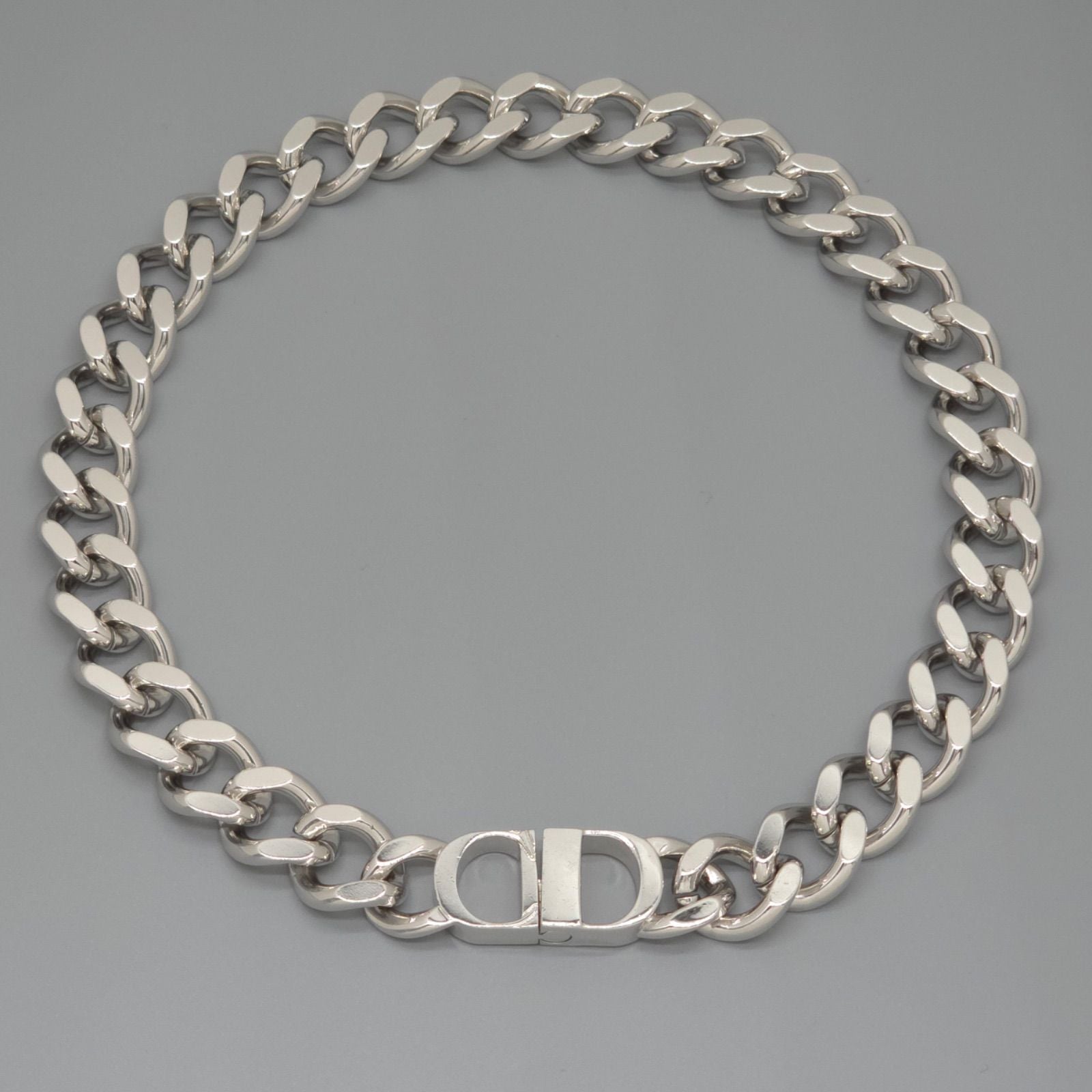 Dior CD Icon Chain Link Necklace 46 cm Silver — view 2